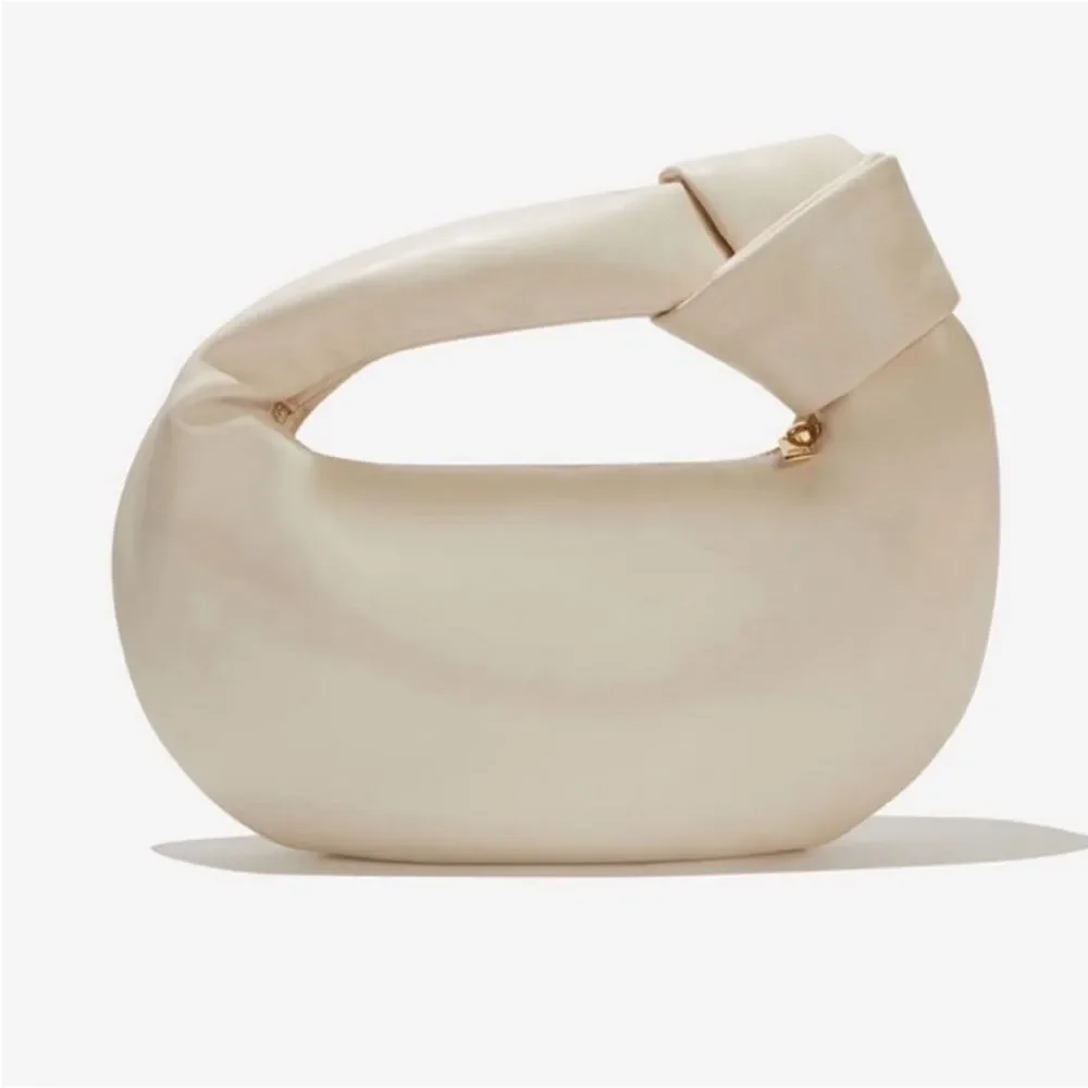 Melie Bianco Ivory Faux Leather Knot Bag NWT